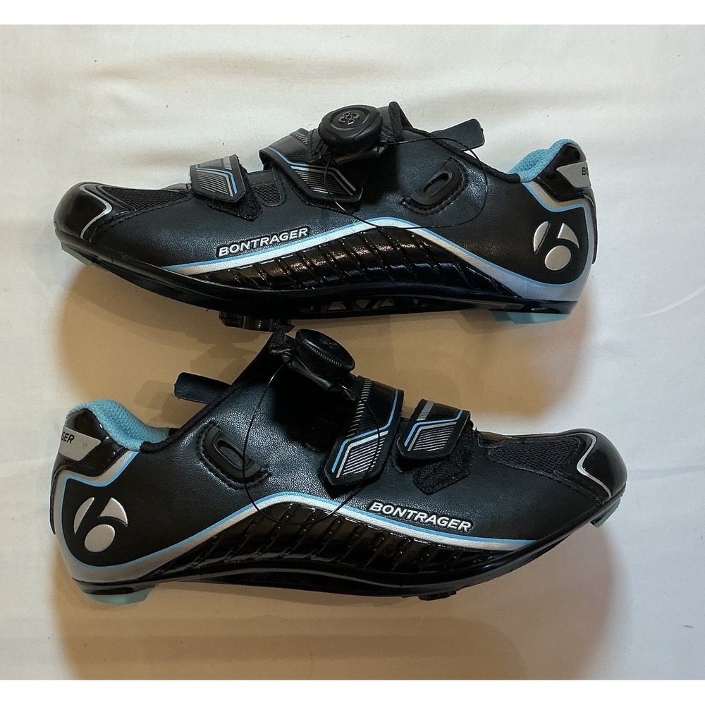 Women's US size 7.5  Sonic Road Cycling Shoes - Bontrager - Black Blue